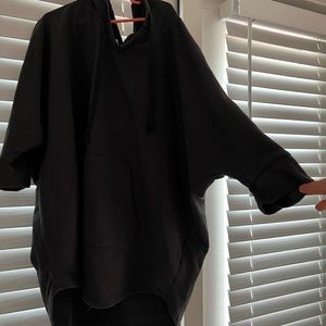 black oversized super light sweater